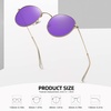 image:imageMEETSUN Round Polarized Sunglasses for Women Men Classic Retro Metal Frame Sun Glasses UV ProtectionGoldPurple