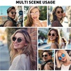 image:imageMEETSUN Round Polarized Sunglasses for Women Men Classic Retro Metal Frame Sun Glasses UV ProtectionGoldPurple