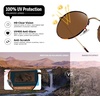 image:imageMEETSUN Round Polarized Sunglasses for Women Men Classic Retro Metal Frame Sun Glasses UV ProtectionLeopardBrown