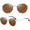 image:imageMEETSUN Round Polarized Sunglasses for Women Men Classic Retro Metal Frame Sun Glasses UV ProtectionLeopardBrown
