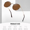image:imageMEETSUN Round Polarized Sunglasses for Women Men Classic Retro Metal Frame Sun Glasses UV ProtectionLeopardBrown