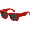 image:imageMEETSUN Chunky Square Sunglasses for Women Men Trendy Thick Frame Black Shades UV400 Protection Retro Fashion EyewearC2 Red Framegray Lenses