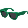 image:imageMEETSUN Chunky Square Sunglasses for Women Men Trendy Thick Frame Black Shades UV400 Protection Retro Fashion EyewearC3 Green Framegray Lenses