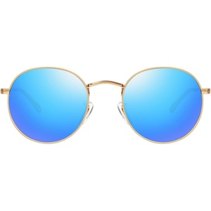 image:imageMEETSUN Round Polarized Sunglasses for Women Men Classic Retro Metal Frame Sun Glasses UV ProtectionGoldBlue