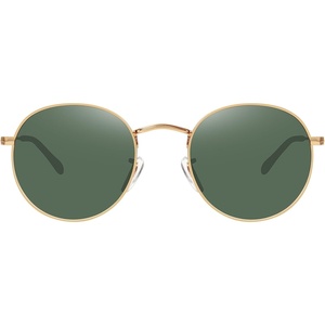 image:imageMEETSUN Round Polarized Sunglasses for Women Men Classic Retro Metal Frame Sun Glasses UV ProtectionGoldDark Green