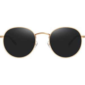 image:imageMEETSUN Round Polarized Sunglasses for Women Men Classic Retro Metal Frame Sun Glasses UV ProtectionGoldGrey