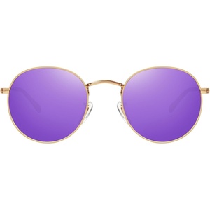 image:imageMEETSUN Round Polarized Sunglasses for Women Men Classic Retro Metal Frame Sun Glasses UV ProtectionGoldPurple